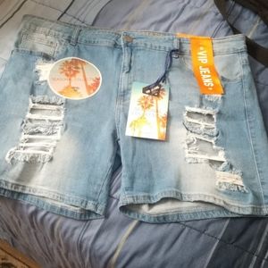 New Distressed Jean Shorts